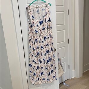 Kate and Sam nautical, sailboat and lighthouse print ruffled dress